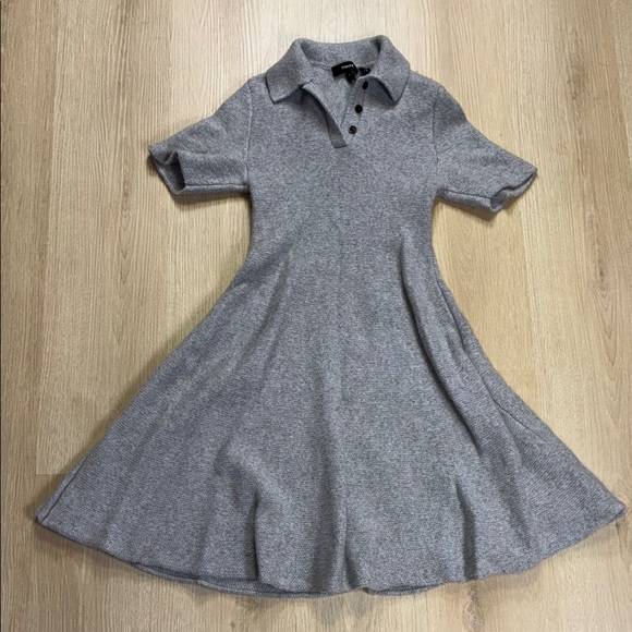 Theory Dresses & Skirts - Theory Light Gray Knit 90% Wool 10% Cashmere Sweater Dress